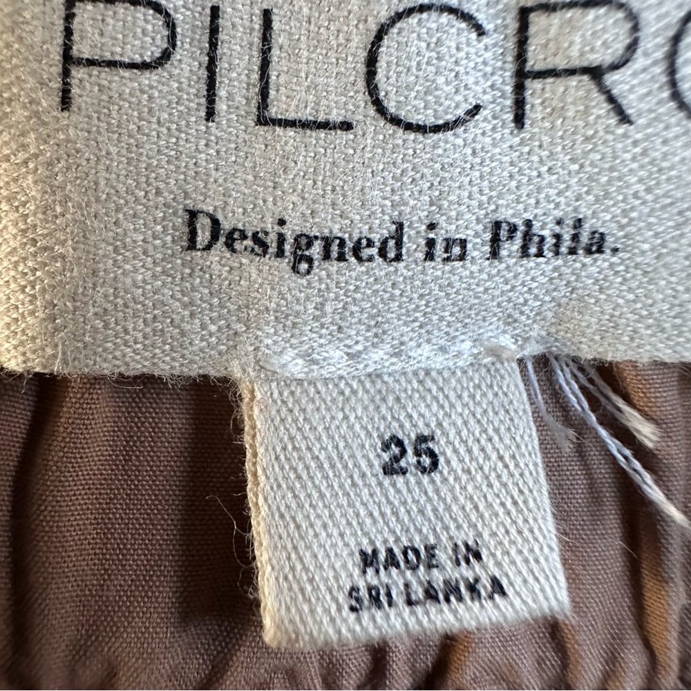 Pilcro Tan Cargo Pants Women’s 25 Utility Pocket Wide Leg Ankle Length - Picture 2 of 14
